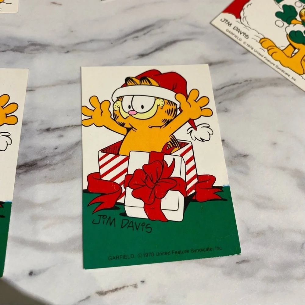 Vintage Garfield Christmas cards / holiday gift tags Garfield Jim Davis‎ 1978 - Picture 5 of 6